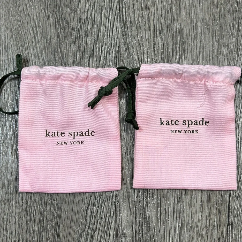 Kate Spade Jewelry Dust Bag Pink Set of 2 Drawstring Pouches